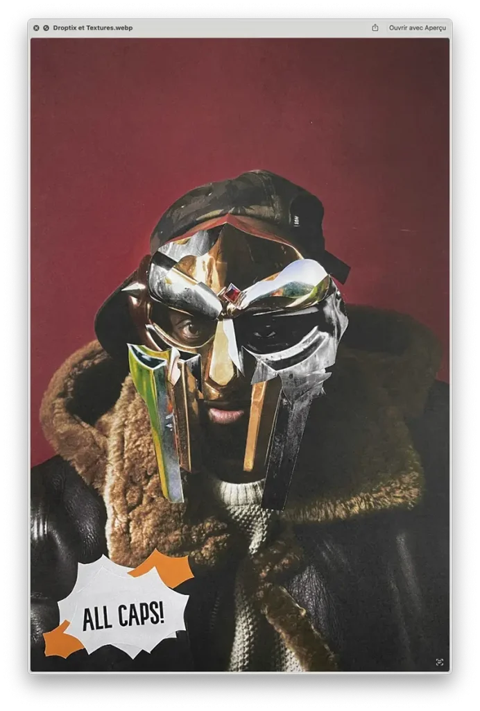 Image montage MF DOOM pour catégorie Droptix et Textures