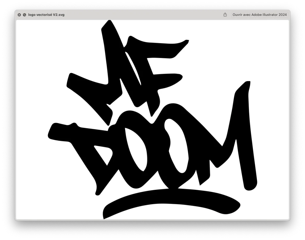 Logo MF DOOM en SVG pour billes de vernis