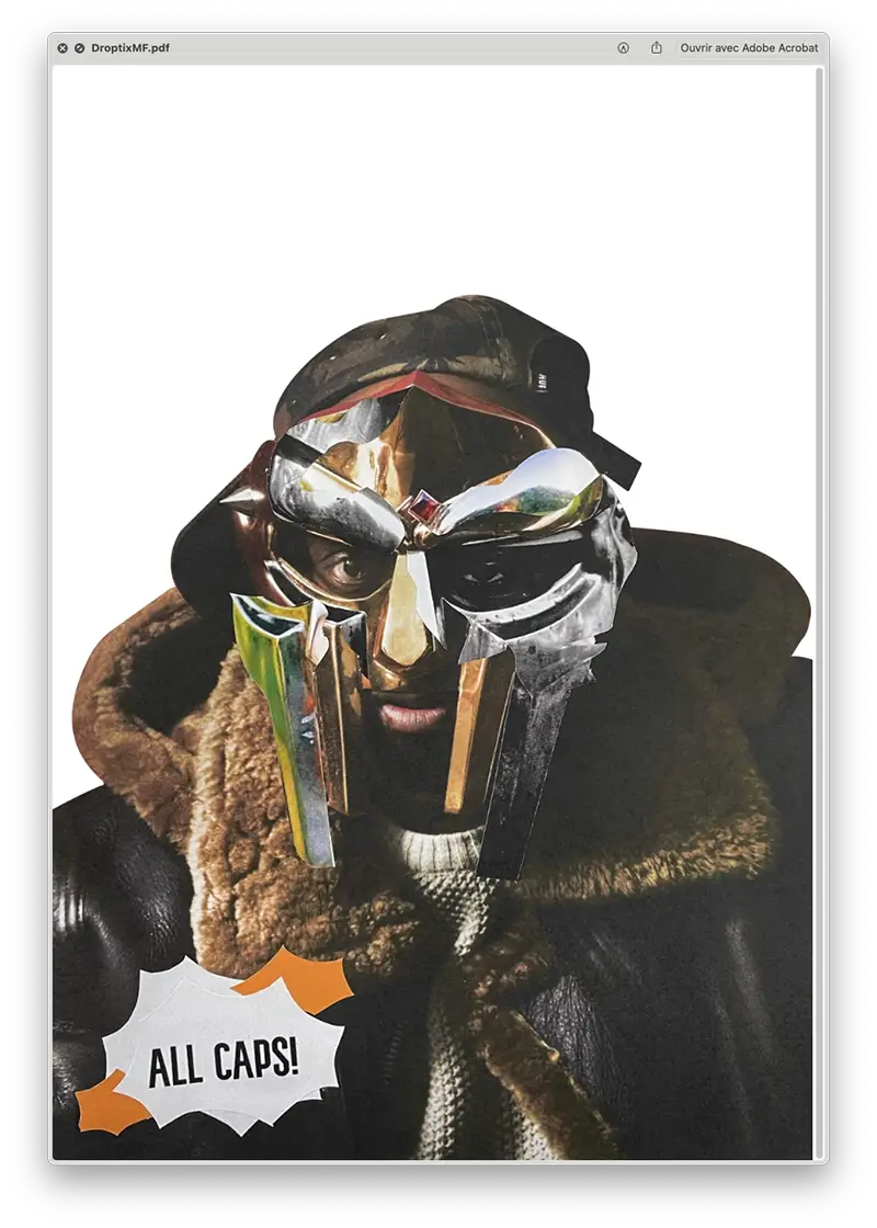 MF DOOM seul pour droptix