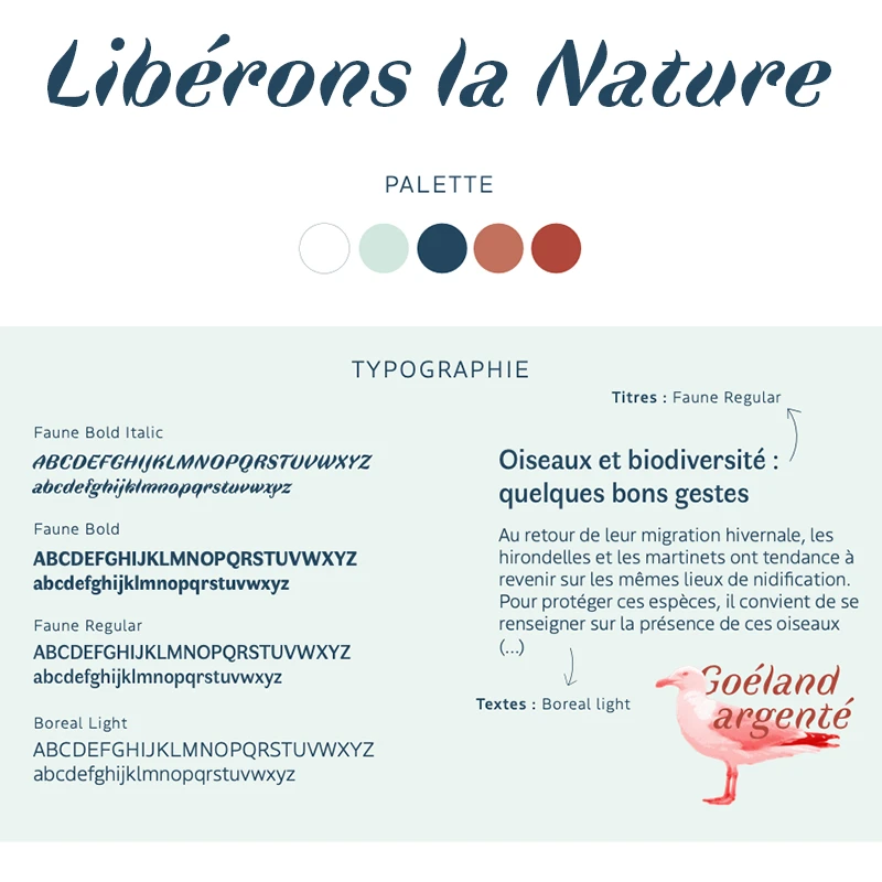 Charte graphique pour le projet de la ville de saint-Malo Libérons la nature