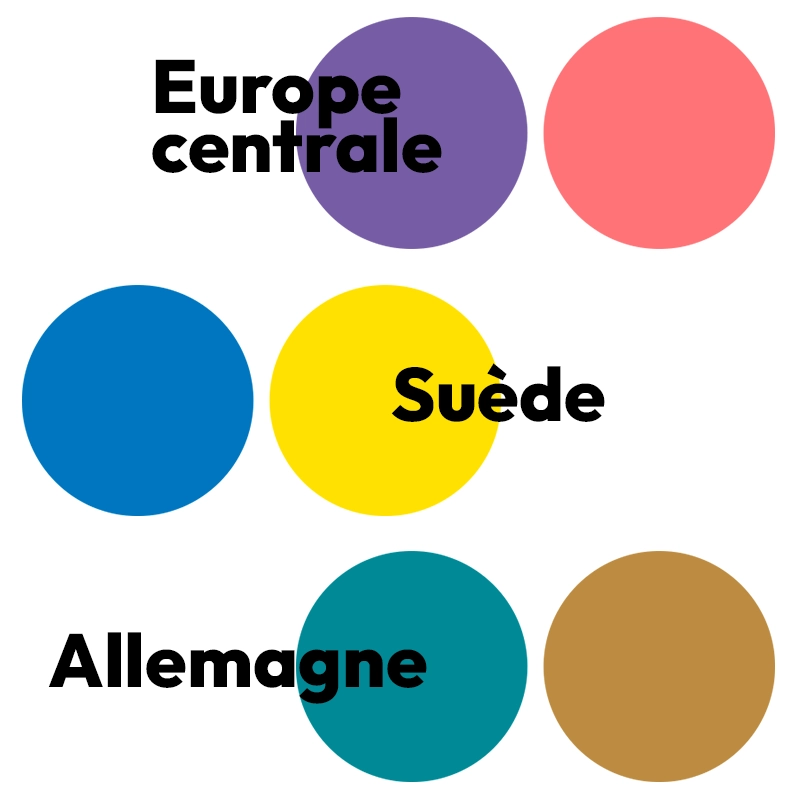 Palette de couleurs des pays de Scandi